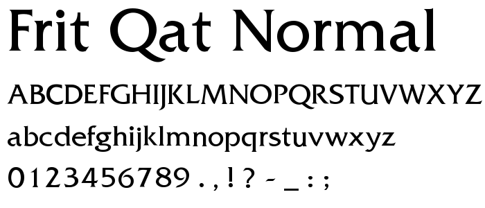 Frit Qat Normal font
